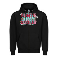 Black auntie like mom only cooler Zipper Hoodie - Zillion Design Studio