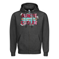 Charcoal Heather auntie like mom only cooler Zipper Hoodie - Zillion Design Studio