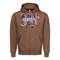 Chestnut auntie like mom only cooler Zipper Hoodie - Zillion Design Studio