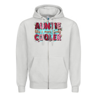 Dove Grey auntie like mom only cooler Zipper Hoodie - Zillion Design Studio