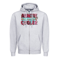 Heather Grey auntie like mom only cooler Zipper Hoodie - Zillion Design Studio