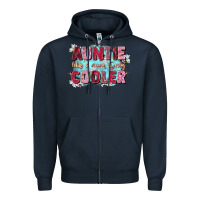 Navy auntie like mom only cooler Zipper Hoodie - Zillion Design Studio