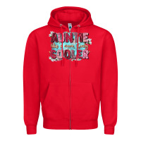 Red auntie like mom only cooler Zipper Hoodie - Zillion Design Studio