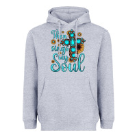 Heather Grey then sings my soul cross Heavyweight Hoodie - JahusDesignShop