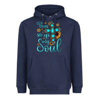 Navy then sings my soul cross Heavyweight Hoodie - JahusDesignShop