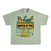 Oil Green sister of the birthday boy Urban Heavy Tee - MaliasSmallBusiness