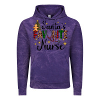 Cloud Purple santa's favorite nurse Vintage Hoodie - AdoDesignShop