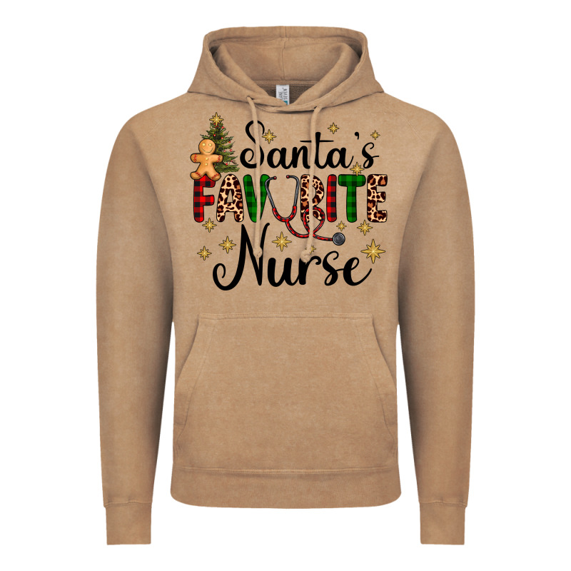 Santa's Favorite Nurse Vintage Hoodie by AdoDesignShop | Teevron