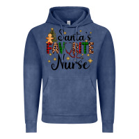 Vintage Denim santa's favorite nurse Vintage Hoodie - AdoDesignShop