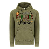Vintage Olive santa's favorite nurse Vintage Hoodie - AdoDesignShop