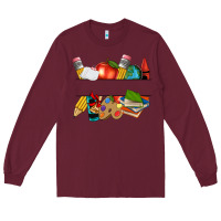 Burgundy teacher name frame custom Long Sleeve Tee - texasbilliewilder