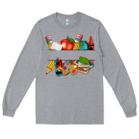 Heather Grey teacher name frame custom Long Sleeve Tee - texasbilliewilder