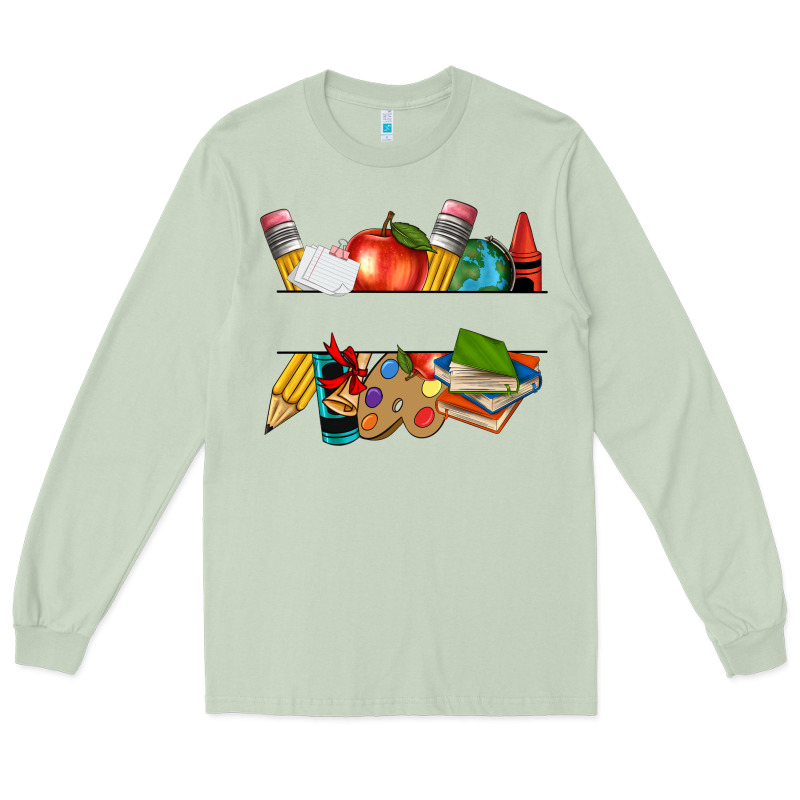 Teacher Name Frame Custom Long Sleeve Tee by texasbilliewilder | Teevron