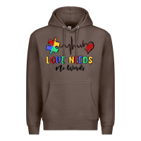 Coffee love needs no words Premium Hoodie - MaliasSmallBusiness
