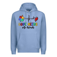 Colony Blue love needs no words Premium Hoodie - MaliasSmallBusiness