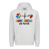 Dove Grey love needs no words Premium Hoodie - MaliasSmallBusiness