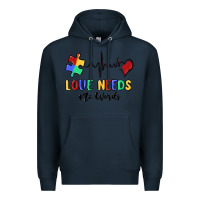 Navy love needs no words Premium Hoodie - MaliasSmallBusiness