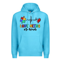 Ocean Blue love needs no words Premium Hoodie - MaliasSmallBusiness