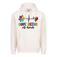 Pale Pink love needs no words Premium Hoodie - MaliasSmallBusiness