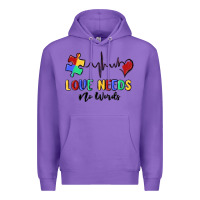 Purple love needs no words Premium Hoodie - MaliasSmallBusiness