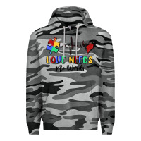 Slate Camo love needs no words Premium Hoodie - MaliasSmallBusiness