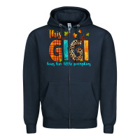 Navy this gigi loves her little pumpkins Zipper Hoodie - texasbilliewilder