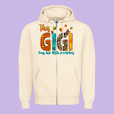 This Gigi Loves Her Little Pumpkins Zipper Hoodie Designed By Texasbilliewilder