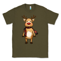 Army Green cute reindeer Classic Tee - RanaPortraitStore