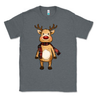 Charcoal Heather cute reindeer Classic Tee - RanaPortraitStore