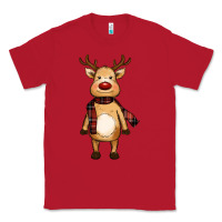 Red cute reindeer Classic Tee - RanaPortraitStore