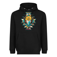 Black cowhide leopard bull skull aztec Heavyweight Hoodie - JahusDesignShop