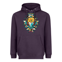 Plum cowhide leopard bull skull aztec Heavyweight Hoodie - JahusDesignShop