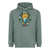 Sage cowhide leopard bull skull aztec Heavyweight Hoodie - JahusDesignShop