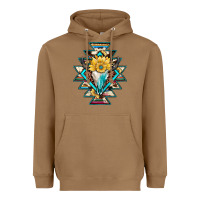 Toasted Coconut cowhide leopard bull skull aztec Heavyweight Hoodie - JahusDesignShop