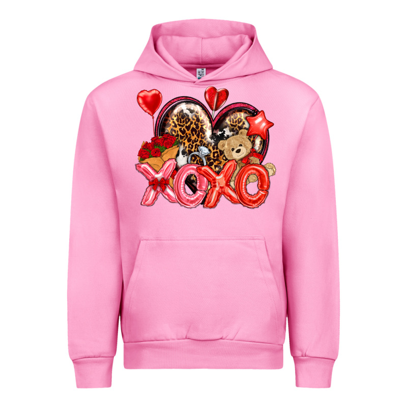 Xo Xo With Leopard And Cowhide Heart Urban Hoodie by NancyCooperArtShop | Teevron