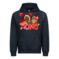 Navy xo xo with leopard and cowhide heart Urban Hoodie - NancyCooperArtShop