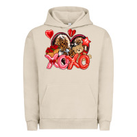 Pigment French Oak xo xo with leopard and cowhide heart Urban Hoodie - NancyCooperArtShop