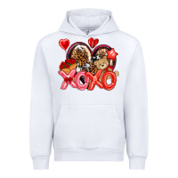 White xo xo with leopard and cowhide heart Urban Hoodie - NancyCooperArtShop