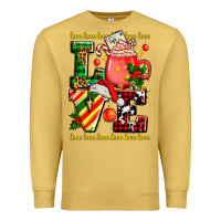 Antique Gold love with coffee cup and christmas lights Premium Sweatshirt - AdoDesignShop