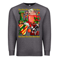 Charcoal Heather love with coffee cup and christmas lights Premium Sweatshirt - AdoDesignShop