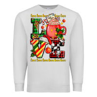 Dove Grey love with coffee cup and christmas lights Premium Sweatshirt - AdoDesignShop