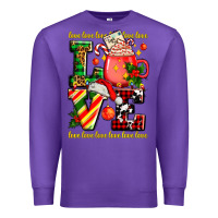 Purple love with coffee cup and christmas lights Premium Sweatshirt - AdoDesignShop