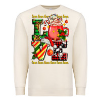Sandshell love with coffee cup and christmas lights Premium Sweatshirt - AdoDesignShop