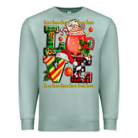 Seafoam love with coffee cup and christmas lights Premium Sweatshirt - AdoDesignShop