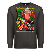Smoke love with coffee cup and christmas lights Premium Sweatshirt - AdoDesignShop