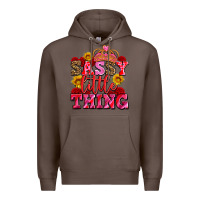 Coffee sassy little thing with crown Premium Hoodie - AdoDesignShop