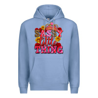 Colony Blue sassy little thing with crown Premium Hoodie - AdoDesignShop