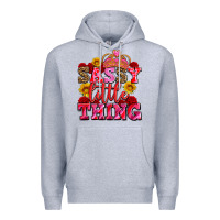 Heather Grey sassy little thing with crown Premium Hoodie - AdoDesignShop