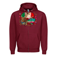 Burgundy mexican hearts Zipper Hoodie - CTS Tumbler Store