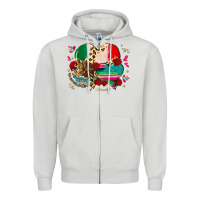 Dove Grey mexican hearts Zipper Hoodie - CTS Tumbler Store